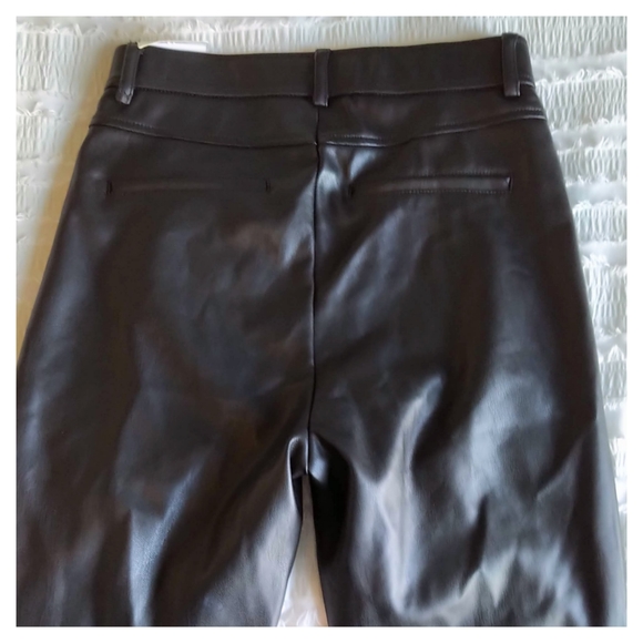 NWT Zara Faux Leather Hi-Rise Brushed Legging - Picture 7 of 11